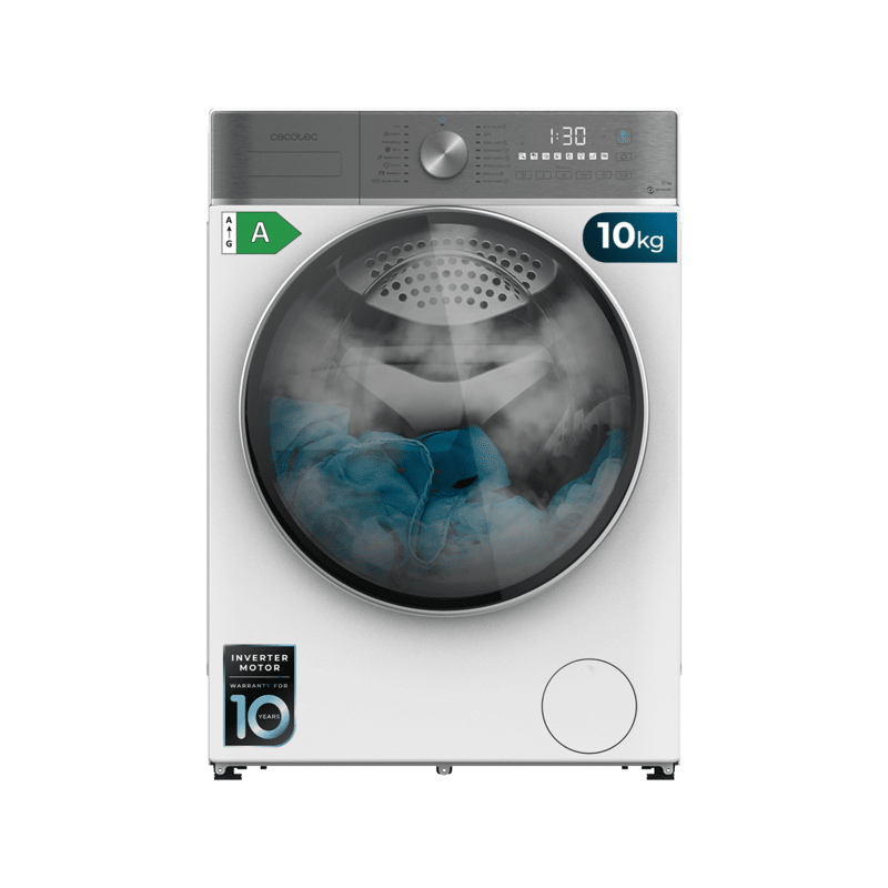 Lavadora Cecotec Bolero DressCode 10800 Inverter A Blanca 10 Kg de Capacidad 1400rpm