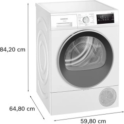 Secadora Bomba de Calor Siemens WT45HV00ES Blanca 8 Kg de Capacidad