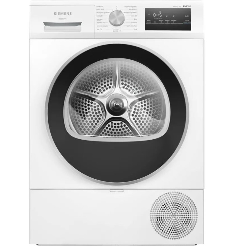 Trockner mit Wärmepumpe Siemens WT45HV00ES Weiß 8 kg Kapazität Trockner mit Wärmepumpe Siemens WT45HV00ES Weiß 8 kg Kapazität