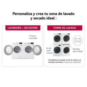 Secadora Bomba de Calor LG RH90V5AV6N Blanca 9 Kg de Capacidad