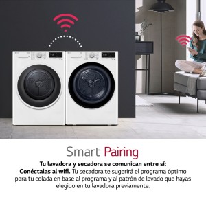 Trockner mit Wärmepumpe LG RH90V5AV6N Weiß 9 kg Kapazität