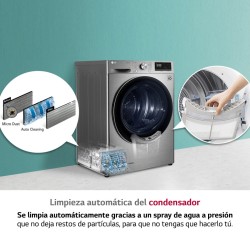 Trockner mit Wärmepumpe LG RH90V9PV2N Inox 9 Kg der Kapazität