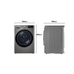 Trockner mit Wärmepumpe LG RH90V9PV2N Inox 9 Kg der Kapazität