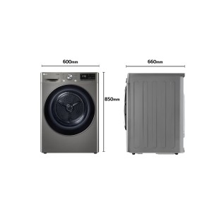 Secadora Bomba de Calor LG RH90V9PV2N Inox 9 Kg de Capacidad