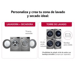 Trockner mit Wärmepumpe LG RH90V9PV2N Inox 9 Kg der Kapazität