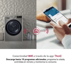 Secadora Bomba de Calor LG RH90V9PV2N Inox 9 Kg de Capacidad