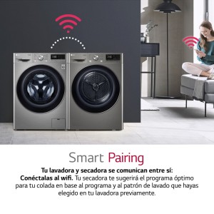 Trockner mit Wärmepumpe LG RH90V9PV2N Inox 9 Kg der Kapazität