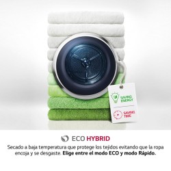 Trockner mit Wärmepumpe LG RH90V9PV2N Inox 9 Kg der Kapazität