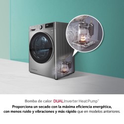 Trockner mit Wärmepumpe LG RH90V9PV2N Inox 9 Kg der Kapazität