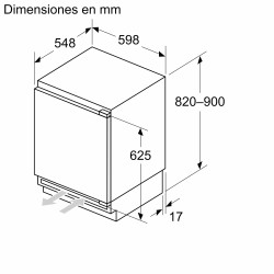 Integrierbarer vertikaler Gefrierschrank Balay 3GUE033F Weiß 85 Liter Kapazität 82x60x55cm