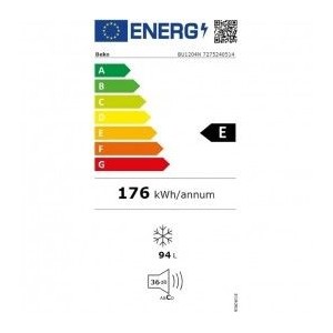 Integrierbarer vertikaler Gefrierschrank Beko BU1204N Weiß Kapazität 87 Liter 82x59,5x54,5cm