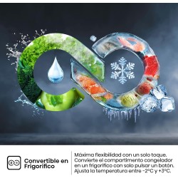 Congelador Vertical Hisense FT3K310SAIE Inox Capacidad de 312 Litros
