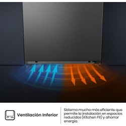 Gefrierschrank Hisense FT3K310SAIE Edelstahl 312 Litern  Fassungsvermögen