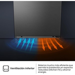 Gefrierschrank Hisense FT3K310SAIE Edelstahl 312 Litern  Fassungsvermögen