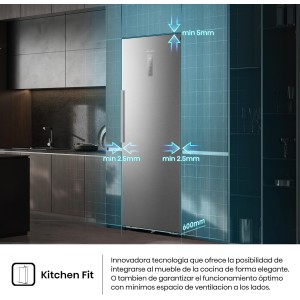 Gefrierschrank Hisense FT3K310SAIE Edelstahl 312 Litern  Fassungsvermögen
