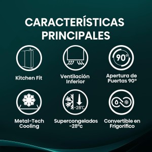 Congelador Vertical Hisense FT3K310SAIE Inox Capacidad de 312 Litros