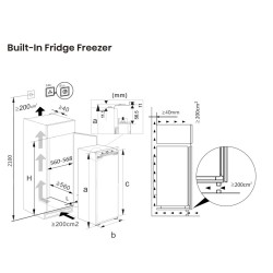 Congelador Vertical Integrable Hisense FT3B213SAWE Blanco Capacidad de 235 Litros
