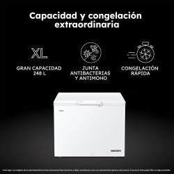 Haier Gefriertruhe HCE301E Weiß Fassungsvermögen 300 Liter
