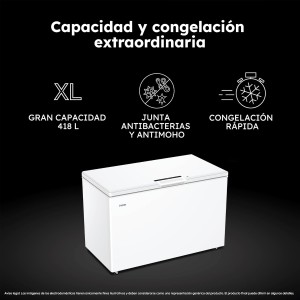 Congelador Horizontal Haier HCE420E Blanco Capacidad de 418 Litros