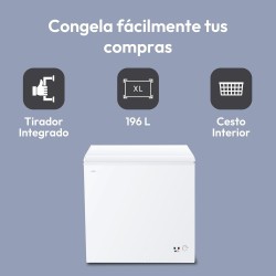 Congelador Horizontal Candy CCHH200E Blanco Capacidad de 196 Litros