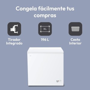 Congelador Horizontal Candy CCHH200E Blanco Capacidad de 196 Litros