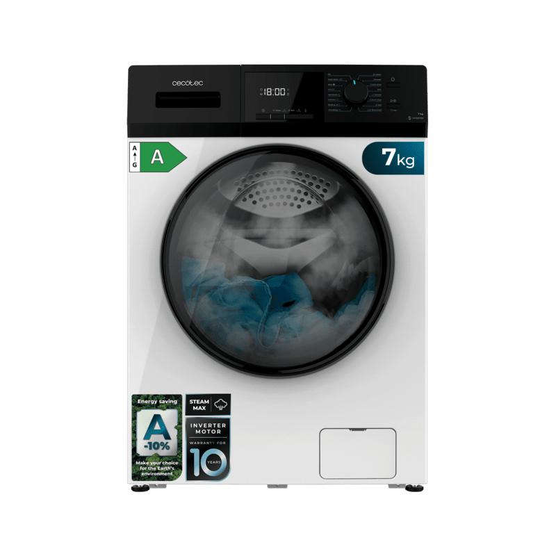 Lavadora Cecotec Bolero Dresscode 7410 Inverter A 7 Kg de capacidad