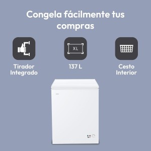 Congelador Horizontal Candy CCHH145E Blanco Capacidad de 137 Litros