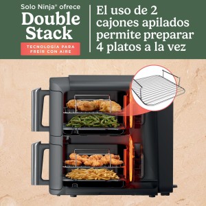 Freidora de Aire Airfryer Ninja Double Stack XL SL400EU 6 en 1 9,5 Litros 2470 W