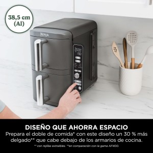 Freidora de Aire Airfryer Ninja Double Stack XL SL400EU 6 en 1 9,5 Litros 2470 W