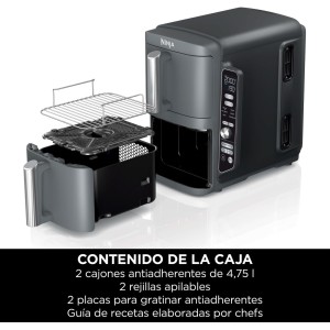 Freidora de Aire Airfryer Ninja Double Stack XL SL400EU 6 en 1 9,5 Litros 2470 W