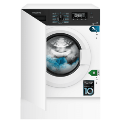 Lavadora Integrable Cecotec Bolero DressCode 740 BI Inverter A Blanca 7 Kg de Capacidad