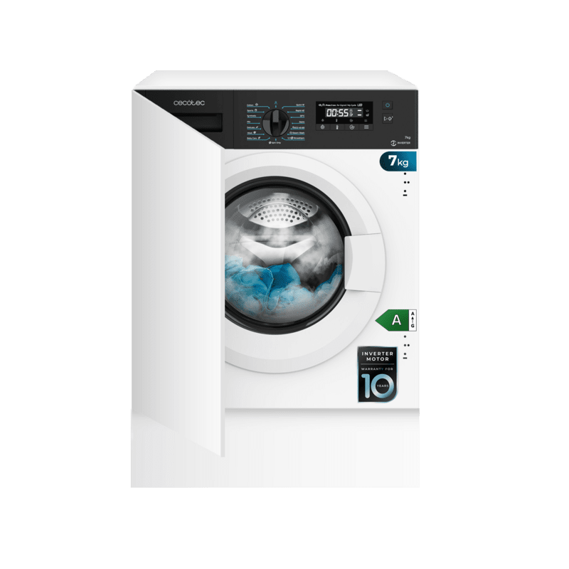Lavadora Integrable Cecotec Bolero DressCode 740 BI Inverter A Blanca 7 Kg de Capacidad Lavadora Integrable Cecotec Bolero DressCode 740 BI Inverter A Blanca 7 Kg de Capacidad