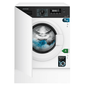 Lavadora Integrable Cecotec Bolero DressCode 740 BI Inverter A Blanca 7 Kg de Capacidad