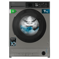 Lavadora Integrable Cecotec Bolero DressCode 750 BI Inverter Steel A 7 Kg de Capacidad