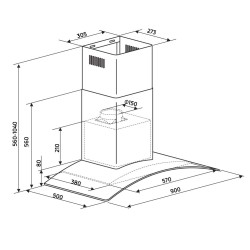 Dekorative Dunstabzugshaube Orbegozo DS 61190 IN