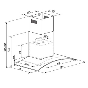 Dekorative Dunstabzugshaube Orbegozo DS 61190 IN
