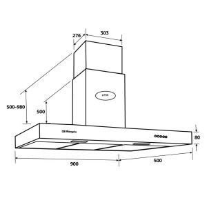 Dekorative Dunstabzugshaube Orbegozo DS 56190 B IN
