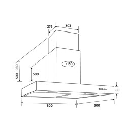 Dekorative Dunstabzugshaube Orbegozo DS 56160 B IN