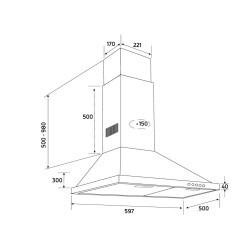 Dekorative Dunstabzugshaube Orbegozo DS 48160 B IN