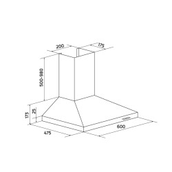 Dekorative Dunstabzugshaube Orbegozo DS 59160 IN