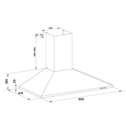 Dekorative Dunstabzugshaube Orbegozo DS 59190 IN