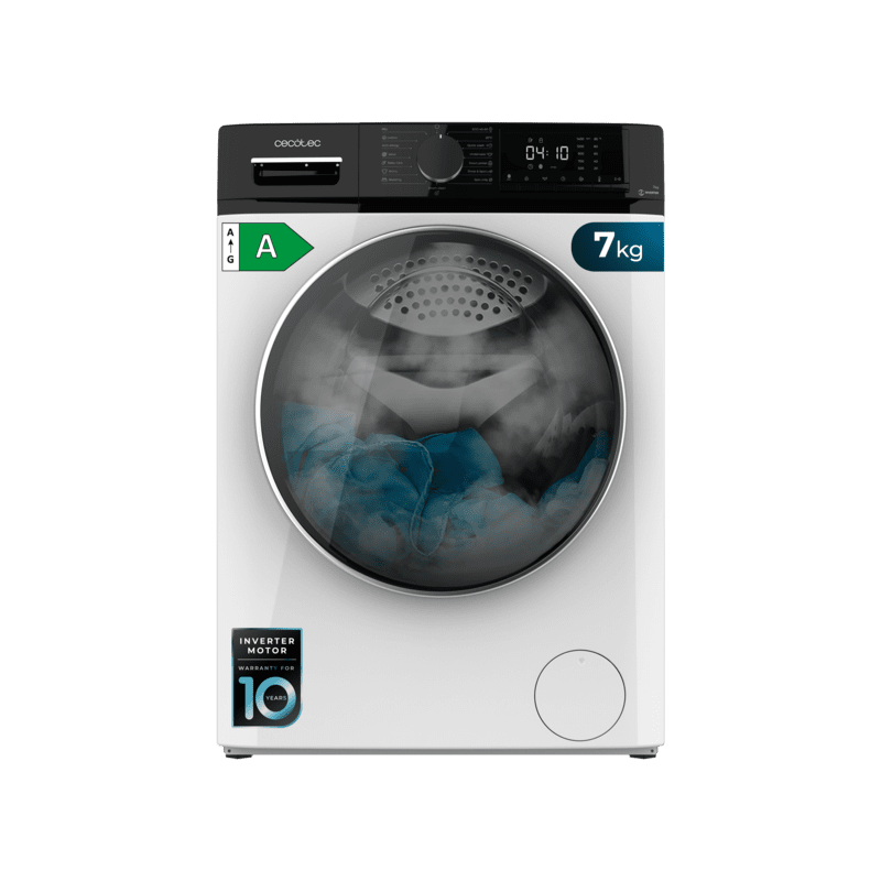Lavadora Cecotec Bolero DressCode 7610 Inverter A Blanca 7 Kg de Capacidad
