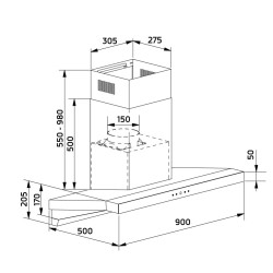 Dekorative Dunstabzugshaube Orbegozo DS 63190 IN