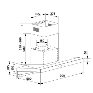 Dekorative Dunstabzugshaube Orbegozo DS 63190 IN