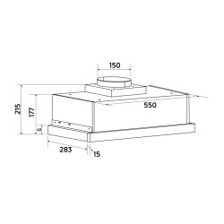 Tesleskopische Abzugshaube Orbegozo TL 06260 A IN INOX