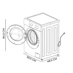 Lavadora Cecotec Bolero DressCode 7150 Inverter Steel A 7 Kg de Capacidad