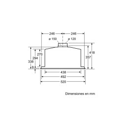 Campana Grupo Filtrante Balay 3BF267EX Acero Inox 52cm