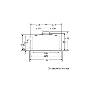 Campana Grupo Filtrante Balay 3BF277EX Acero Inox 70cm