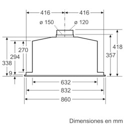 Campana Grupo Filtrante Balay 3BF859XP Acero Inox 86cm