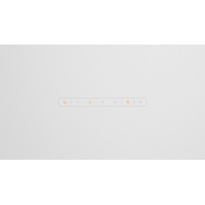 Campana Extractora Decorativa Inclinada Balay 3BC587LB Cristal Blanco 80cm